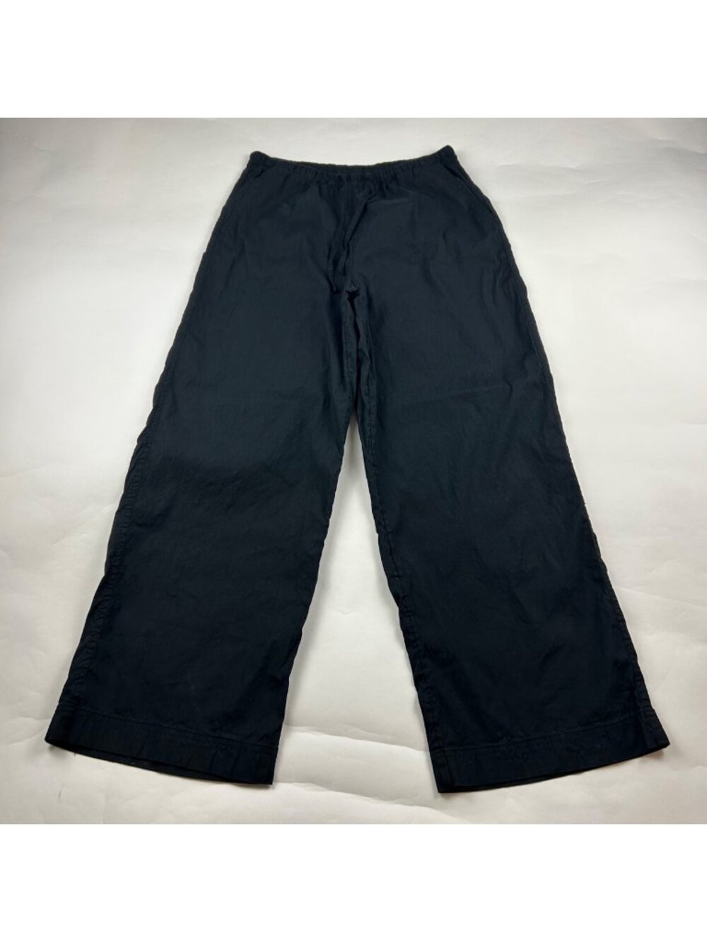 Athleta Black Linen Blend Paradise Wide Leg Lounge Pant S